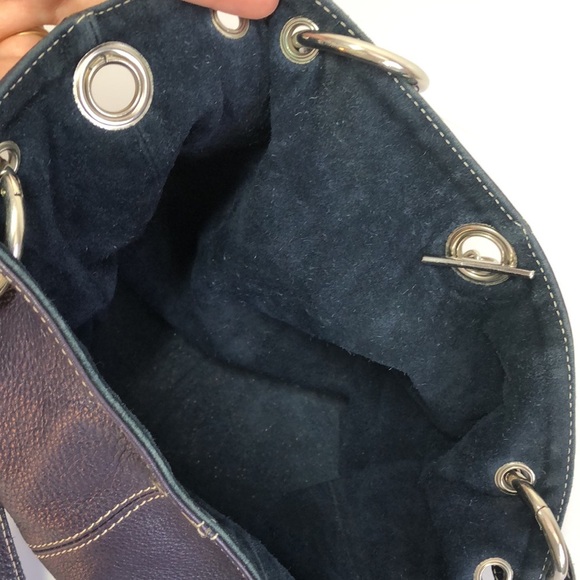 Marco Leather Factory Shoulder Bag Womens Purple Boho Purse - Picture 8 of 10